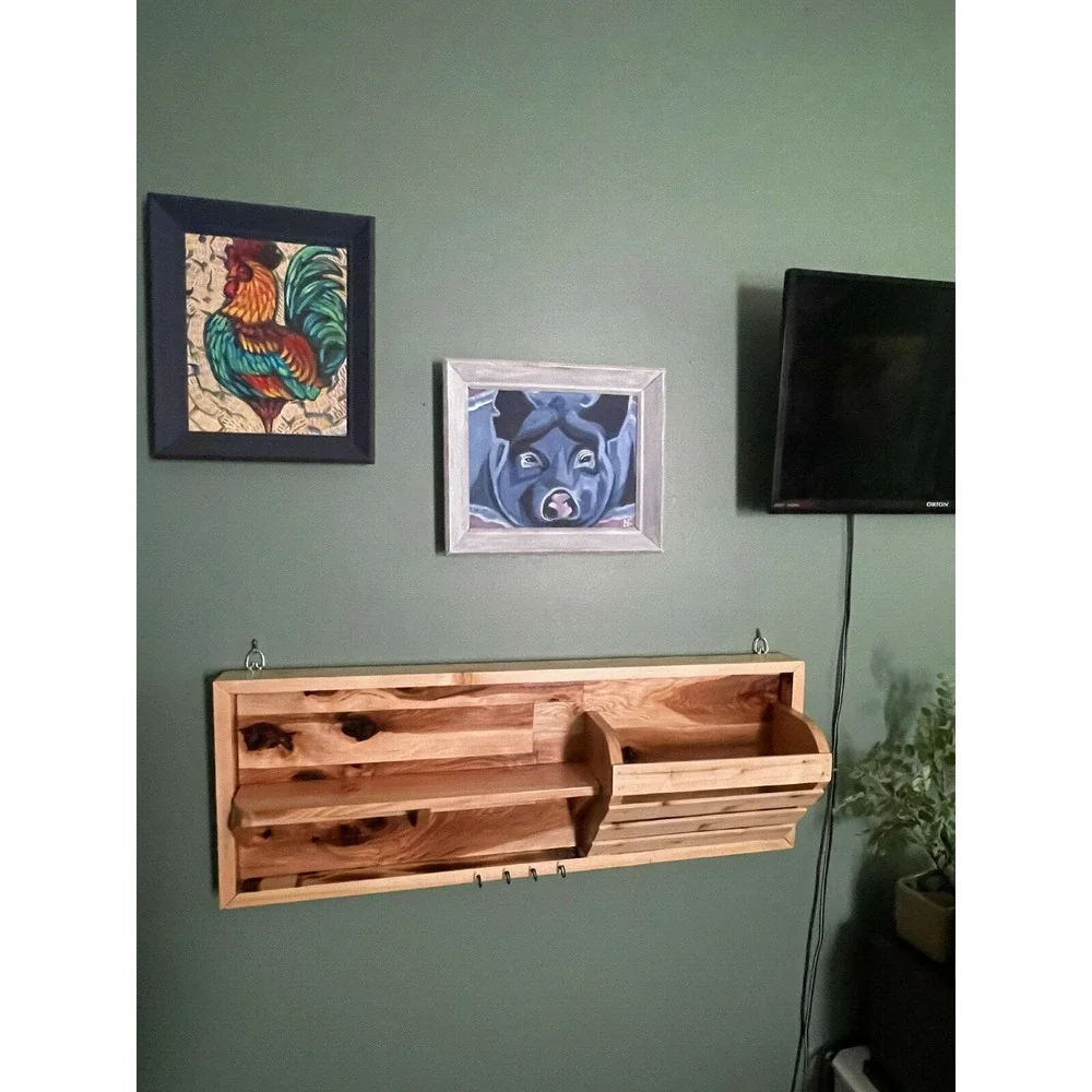 Handmade Wooden Mail‎ & Key Organizer